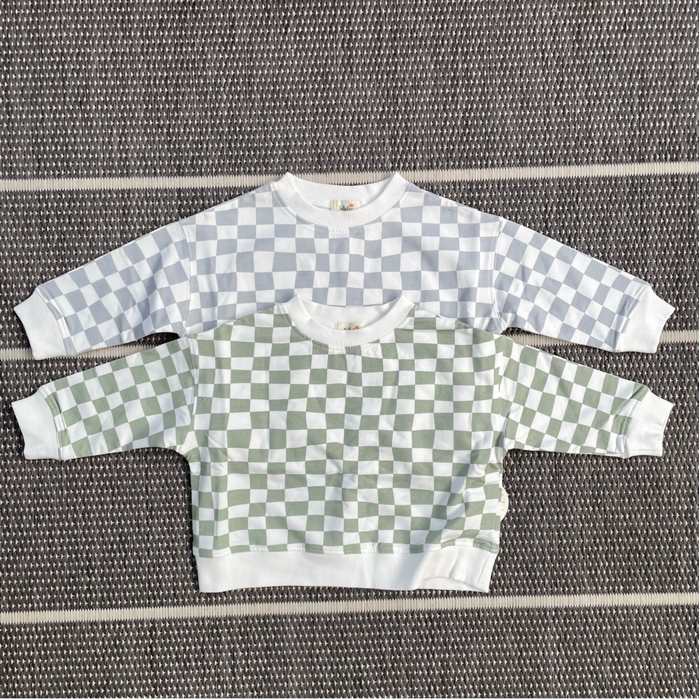Bundle of 2 Checkered Tullabee Sweatshirts, 12-18M